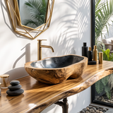 Solid Wood Sink Farmhouse Look For Bathroom Vanity Decor