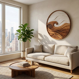 Handcrafted Round Wave Wall Art For Wall Decor