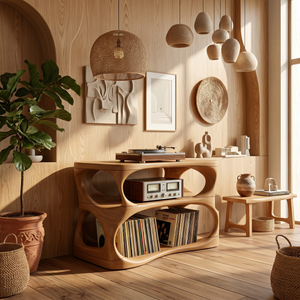 Modern Vinyl Display Stand For Entertainment Interior Space