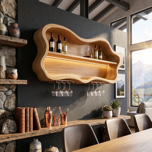 Modern Glass Holder Wine Holder For Open Dining Area