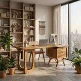 Organic Live Edge Executive Desk Modern Office