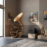 Mid Century Record Player Stand For Bedroom Decor