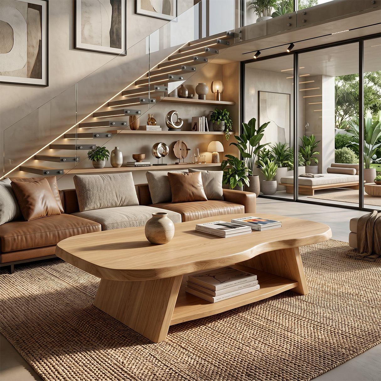 Modern Solid Wood Coffee Table For Living Roomdecor And Interior Design