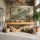 Mid Century Live Edge Entryway Table For Furniture Decor Modern