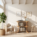 Rustic Record Stand Vintage Living Room Vibe