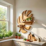 Mid Century Wall Shelf For Dining Area Storage