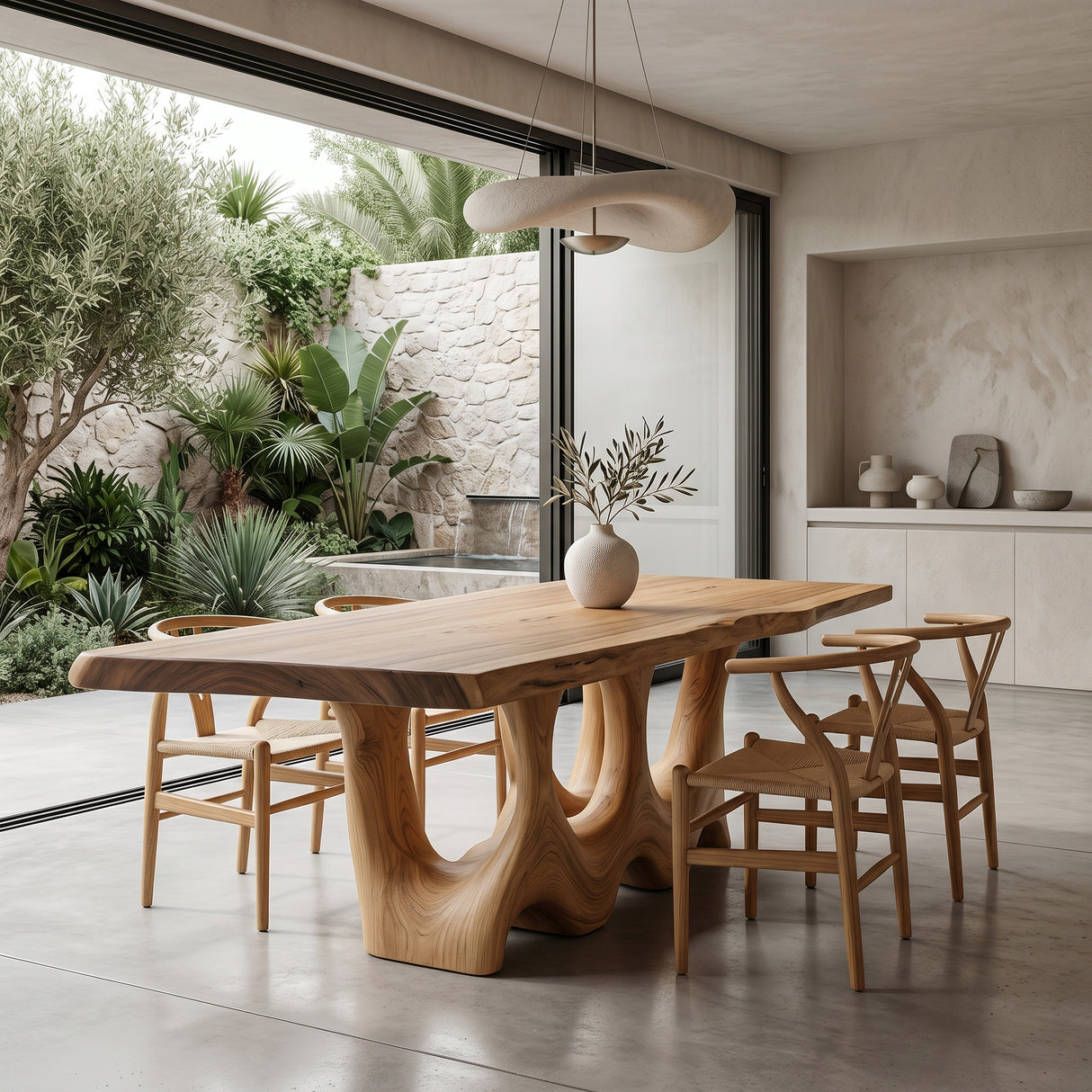 Rustic Sculptural Dining Table For Dining Room