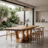 Rustic Sculptural Dining Table For Dining Room