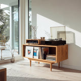 Scandinavian Wooden Record Player Cabinet For Living Room
