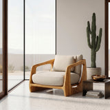 Luxury Curved Armchair For Modern Reading Nook