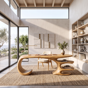 Artistic Rounded Corner Desk Living Room Office