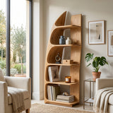 Organic Sculptural Wooden Standing Shelf For Hallway Decor
