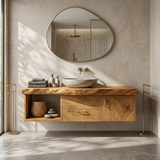 Scandinavian Wood Vanity Boutique Hotel Bathroom
