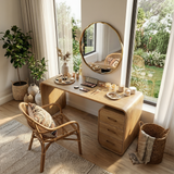 Japandi Vanity Table Walk In Closet Makeup Area Dressing Space