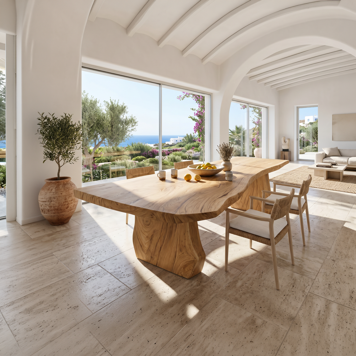 Contemporary Sculpted Base Dining Table For Modern Dining Interior