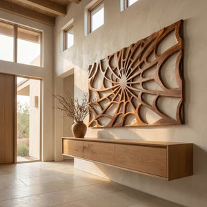 Luxury Radial Wood Wall Art For Living Room
