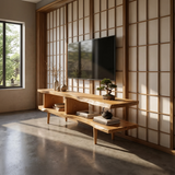 Contemporary Linear TV Stand For Apartment Interior