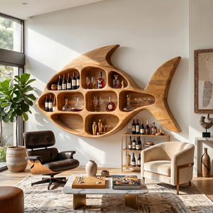 Rustic Wall Wine Rack For Home Lounge Wine Organizer