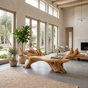 Farmhouse Live Edge Bench Entryway Design For Welcoming Foyers