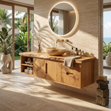 Modern Live Edge Bath Cabinet Garden Retreat