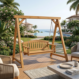 Modern Wooden Porch Swing Penthouse Living Space