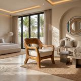 Organic Modern Statement Chair Luxury Living Space