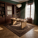 Luxury Executive Desk With Live Edge Top For Classic Home Office