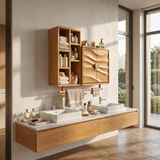 Scandinavian Wave Front Storage Cabinet Guest Suite