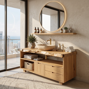 Modern Mid Century Vanity For Bathroom Makeover