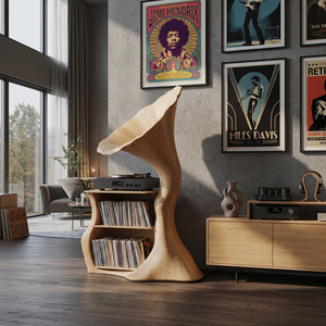 Handcrafted Record Player Stand For Livingroom Decor