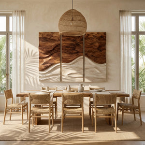 Contemporary Wave Triptych Wall Art For Home Areas