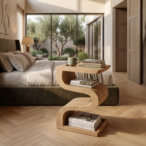 Minimalist Sculptural Side Table For Contemporary Living Space