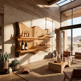 Contemporary Bottle Storage Wine Rack For Dining Space
