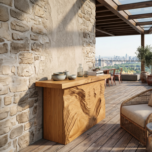 Modern Live Form Console Table For Resort Lounge Interior