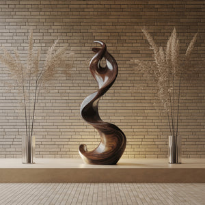 Farmhouse Large Twisted Spiral Floor Art For Living Room