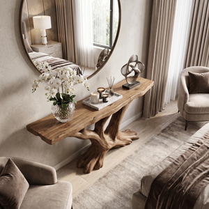 Contemporary Sculptural Console Table Modern Entryway
