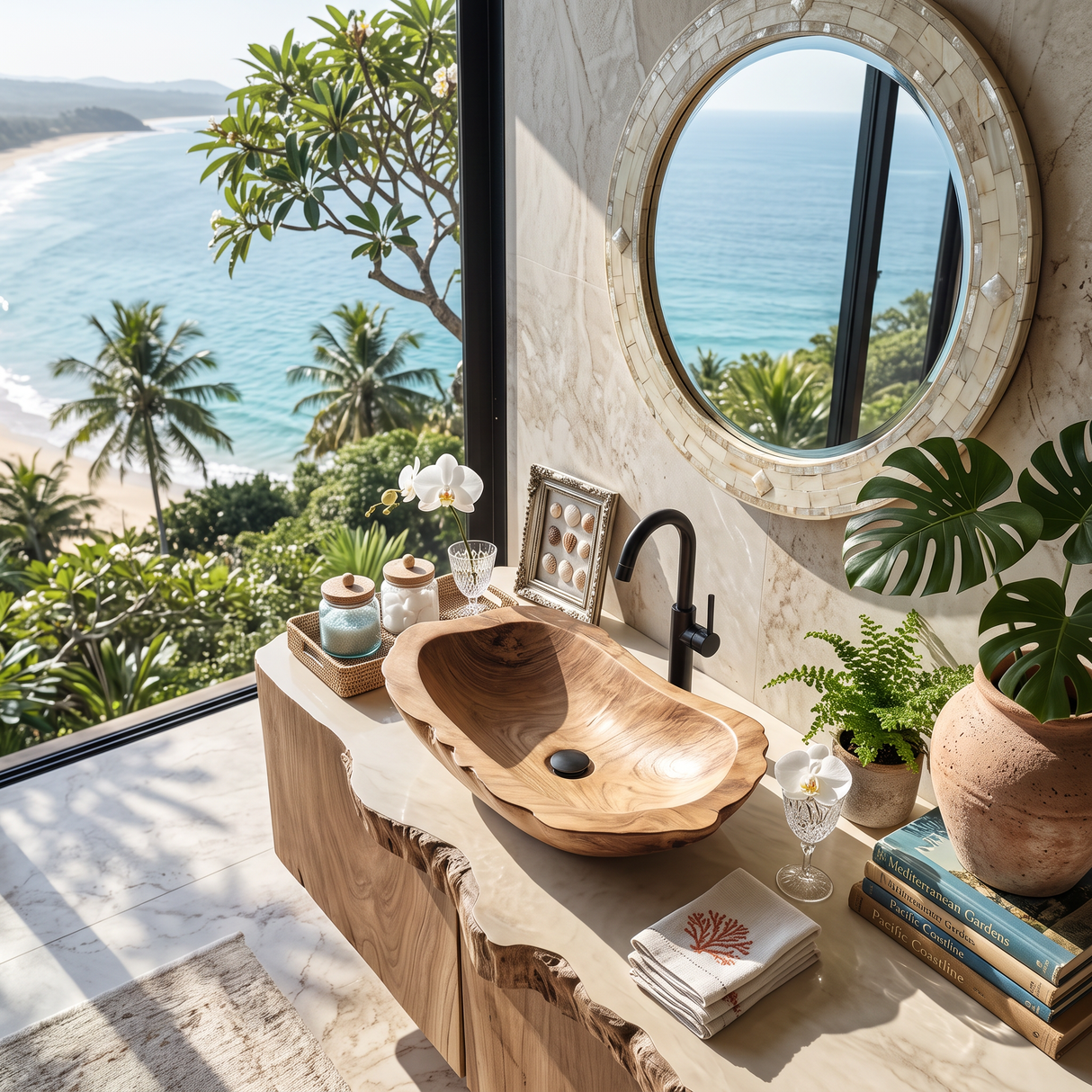 Handcrafted Wooden Vessel Sink For Timeless Bathroom Style