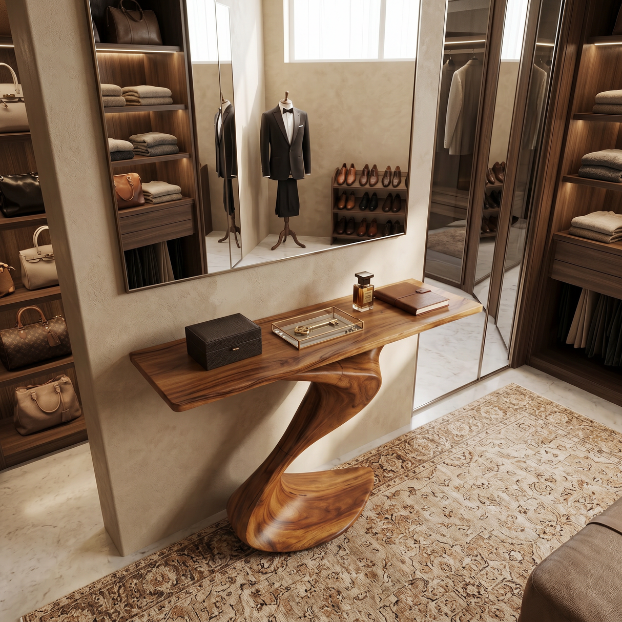 Rustic Console Table Entryway Design