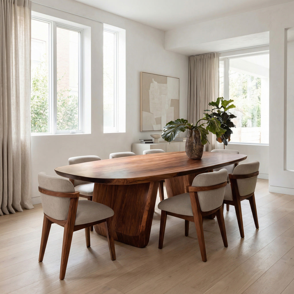 Mid Century Organic Dining Table For Dining Room