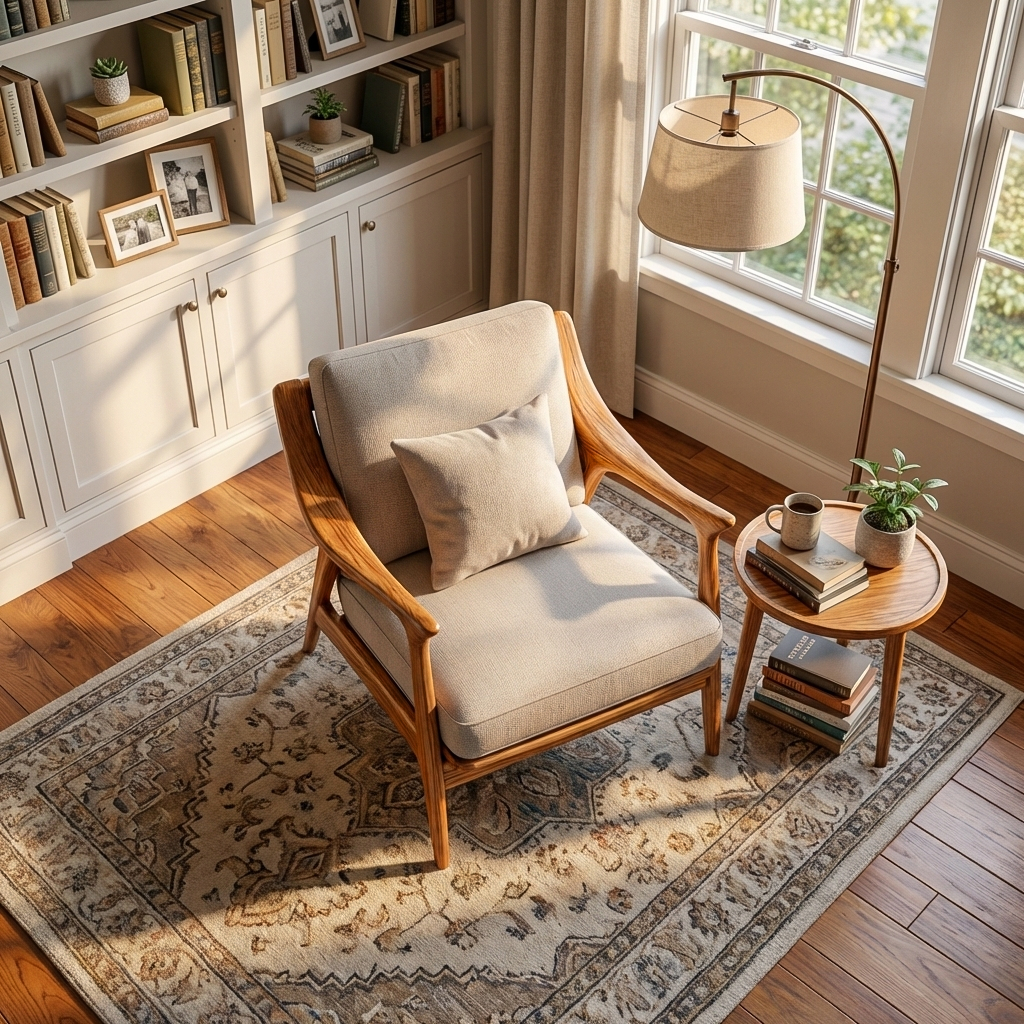 Organic Wooden Chair Sculptural Form For Home Furniture