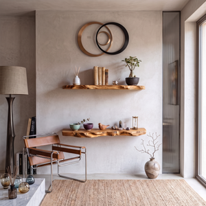 Farmhouse Wooden Floating Shelf For Living Room Holiday Decoration