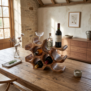 Rustic Wine Holder For Warm Kitchen