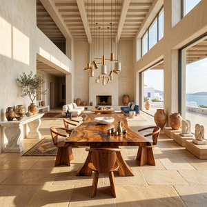 Modern Organic Edge Dining Table For Open Living Space