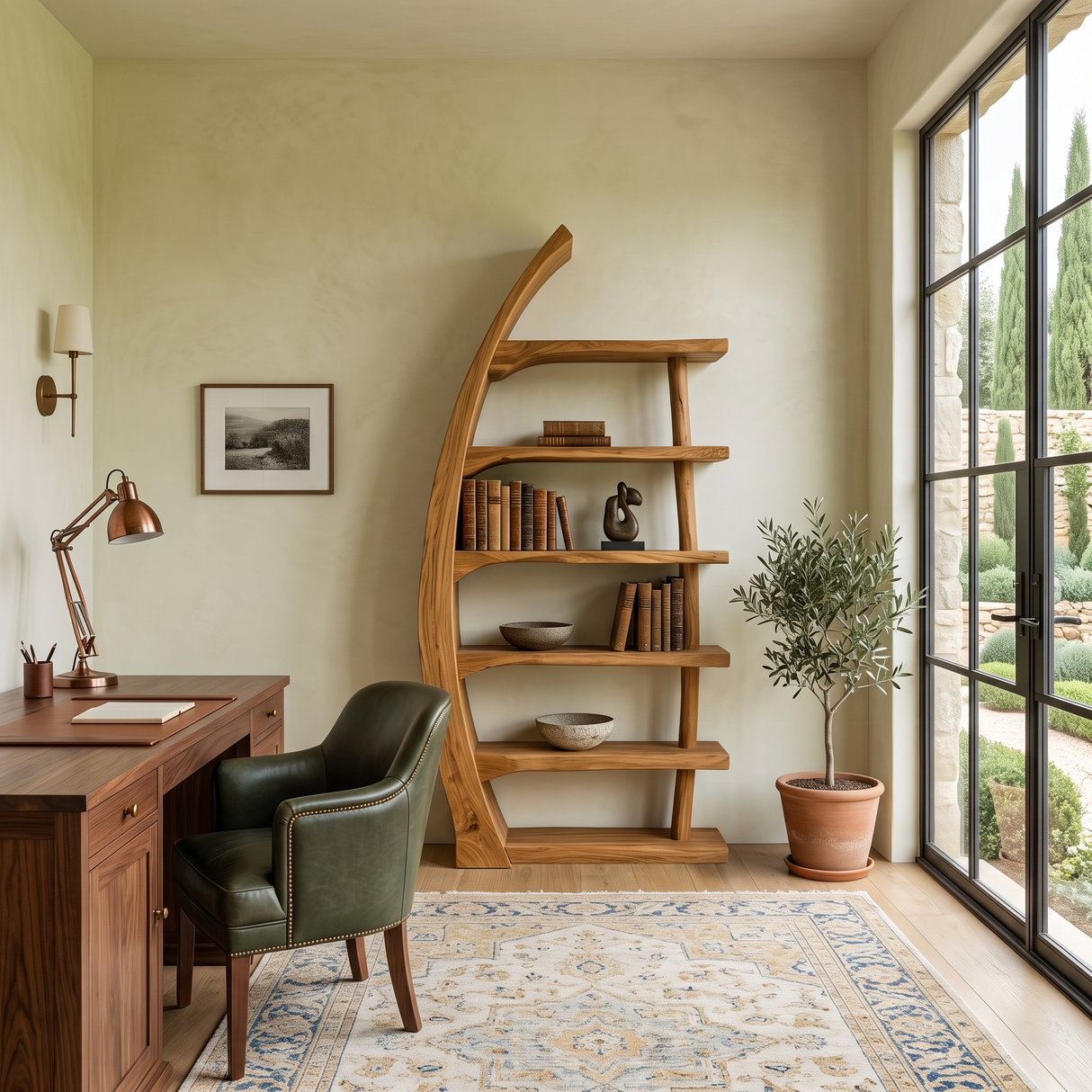 Modern Bookshelf Open Display Storage For Contemporary Living Room
