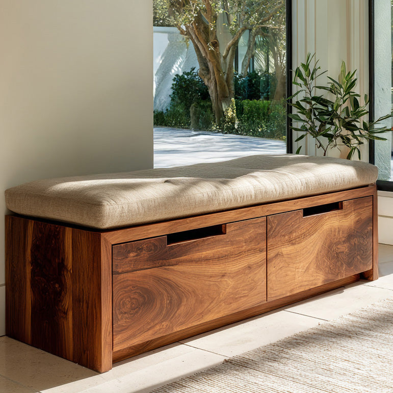 Minimalist Storage Bench Functional Design For Entryway