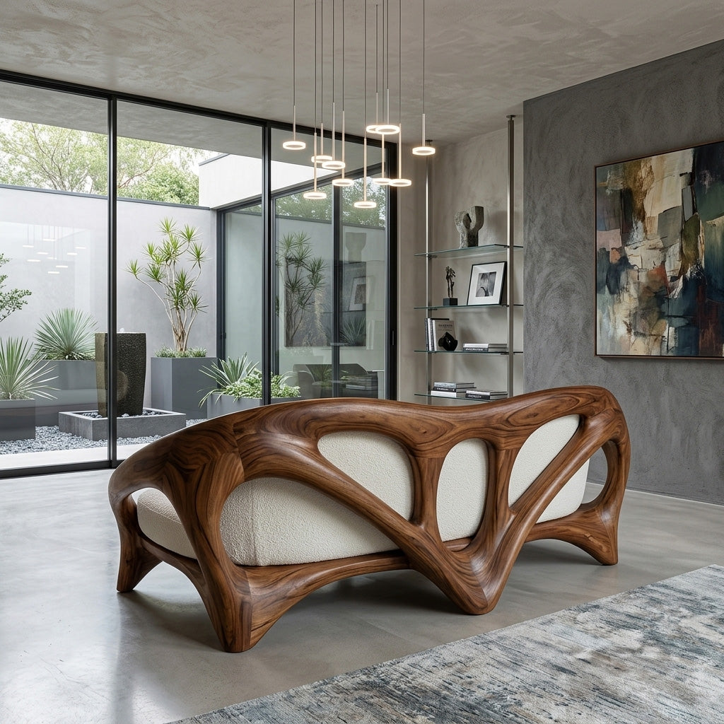 Organic Curved Sofa For Living Room Furniture