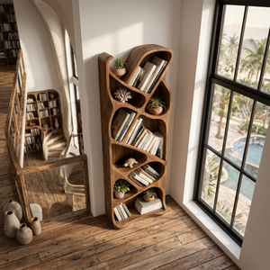 Mid Century Open Bookcase For Modern Interior