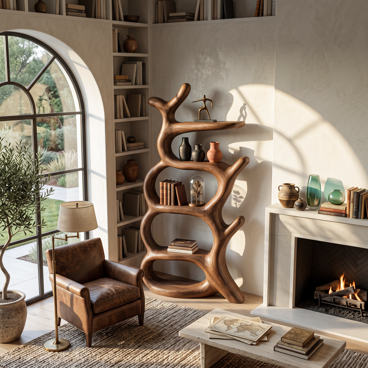 Modern Tree Inspired Bookcase For Contemporary Home