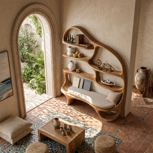 Modern Reading Nook Bookcase For Contemporary Living Room