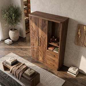 Modern Artistic Form Armoire For Open Lounge Bedroom